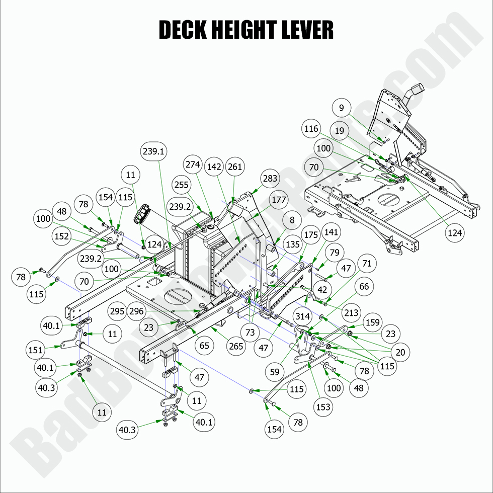 2022 Revolt - Deck Height Lever
